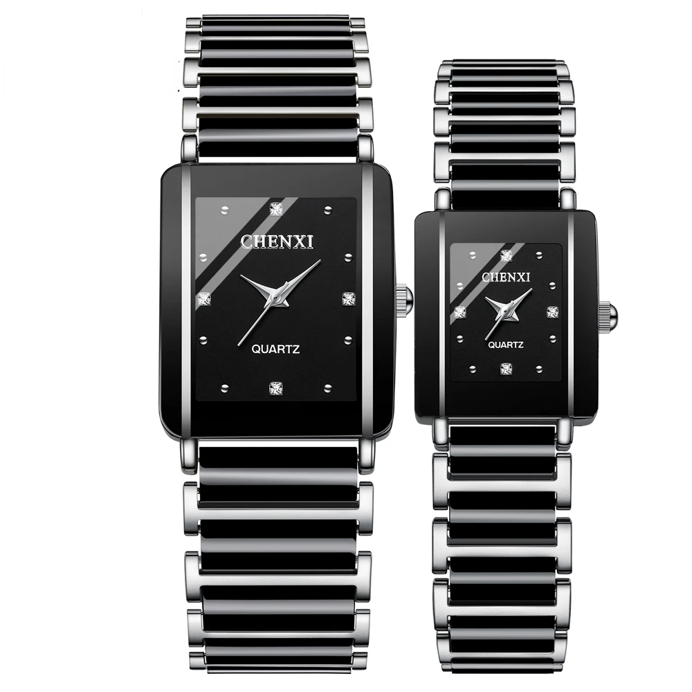 Couple Watch Waterproof Top Brand Luxury Watch for Women Men With Ceramics And Metal Strap Relojes Para Mujer