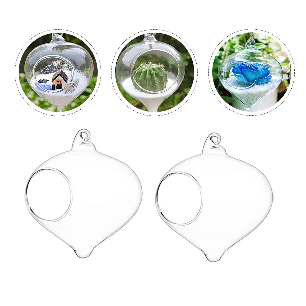 

4Pcs Durable Glass Hanging Terrariums Simple Design for Indoor Garden Decor Glass Terrarium Terrarium Holder Home Decor