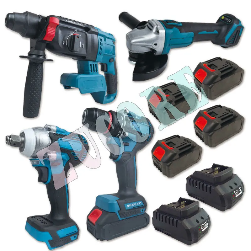 Power Drills Power Tools Drilling Machines Impact Wrench Angle Grinder Electrical Tools Cordless Battery Tool Set