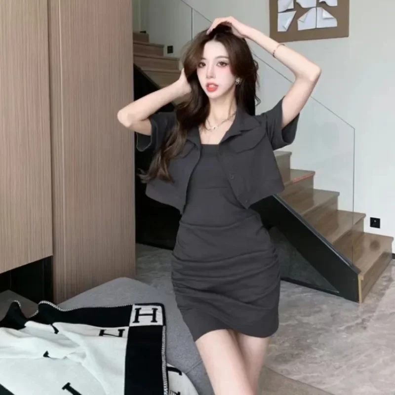 Sexy 2 Pieces Sets for Women Dress Summer Clothing Luxury Fashion 2024 Streetwear New Matching Festival Korea Woman Outfit Full