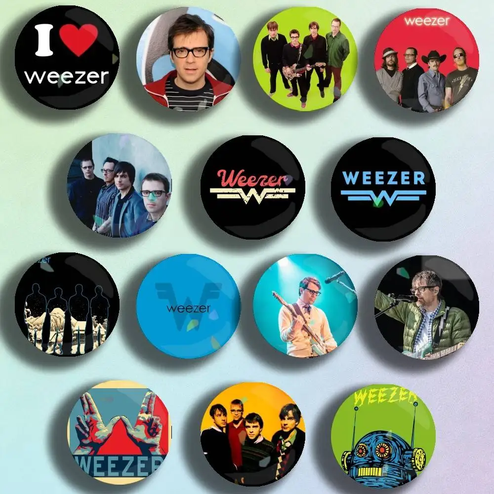

The Band Weezer Rivers Badge Stage Brooches on Backpack Clothes Handmade Round Enamel Pins for Jewelry Gift Bag Accessory