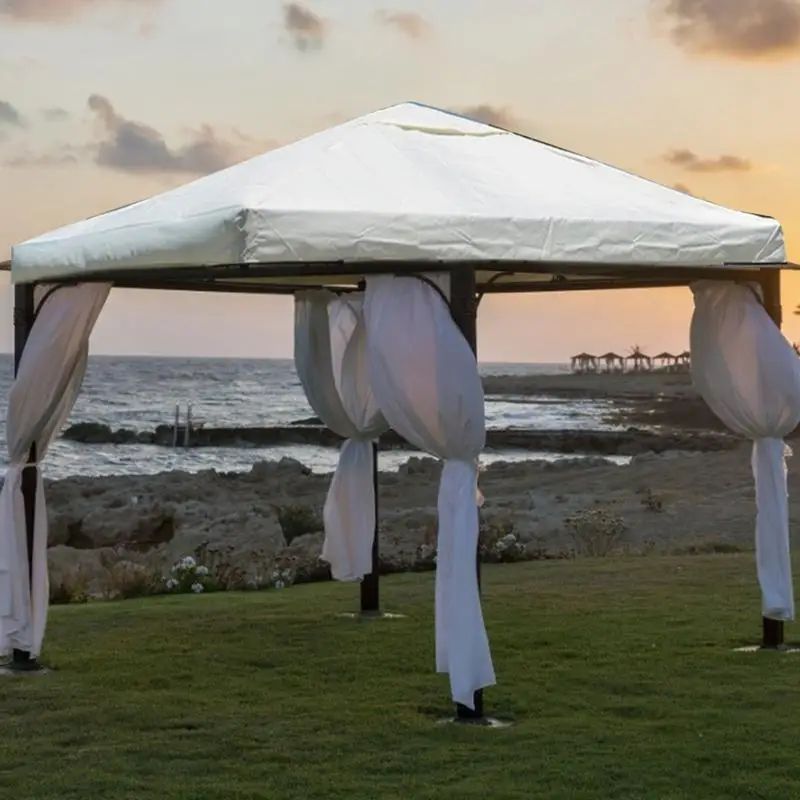 3x3M Waterproof Top Cover Replacement Gazebo Canopy Roof Sunshade Outdoor Cover Sunshade Patio Pavilion Cover