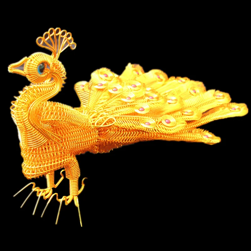 

Featured crafts ,Aluminum wire weaving phoenix model gifts, Metal wire DIY Chinese style ,Creative gifts ornaments