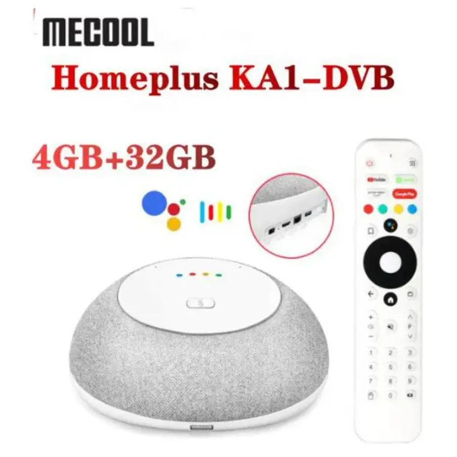 Mecool KA1 Smart TV Box S905X4 Quad Core ARM Cortex-A55 Android11 TV Box 2GB DDR4 16GB eMMC 2.4G/5G WiFi Set Top Box KA1-DVB/OTT