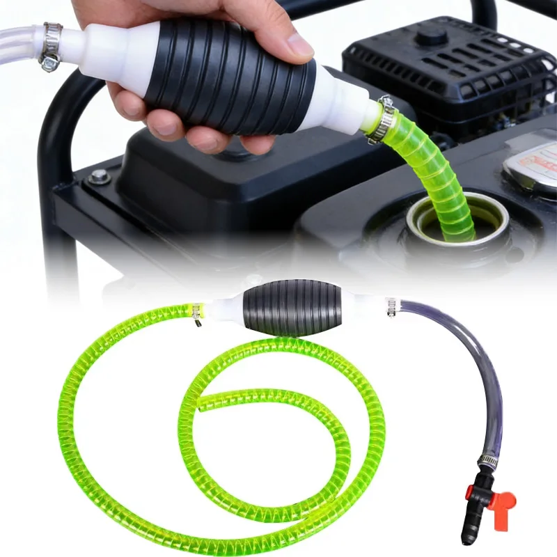 1 Pieza Kit Universal de Bomba de Combustible para Coche, Tubo de Succión Manual, Tubo Cortable, Duradero para Gasolina, Diésel, Líquidos, Antifugas, de Alta Resistencia HD