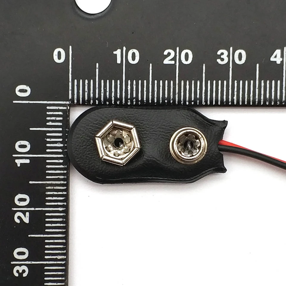 15 ซม. 9 V แบตเตอรี่ปุ่มแบตเตอรี่หัวเข็มขัดคลิปเชื่อมต่อผู้ถือสาย