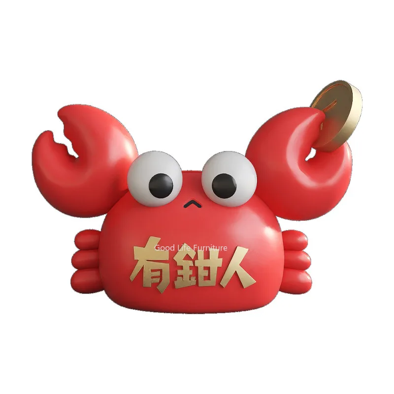 Cartoon Crab Tissue Box Decoration Table Home Cardboard Box Living Room End Table Ins Cream Style Napkin Box