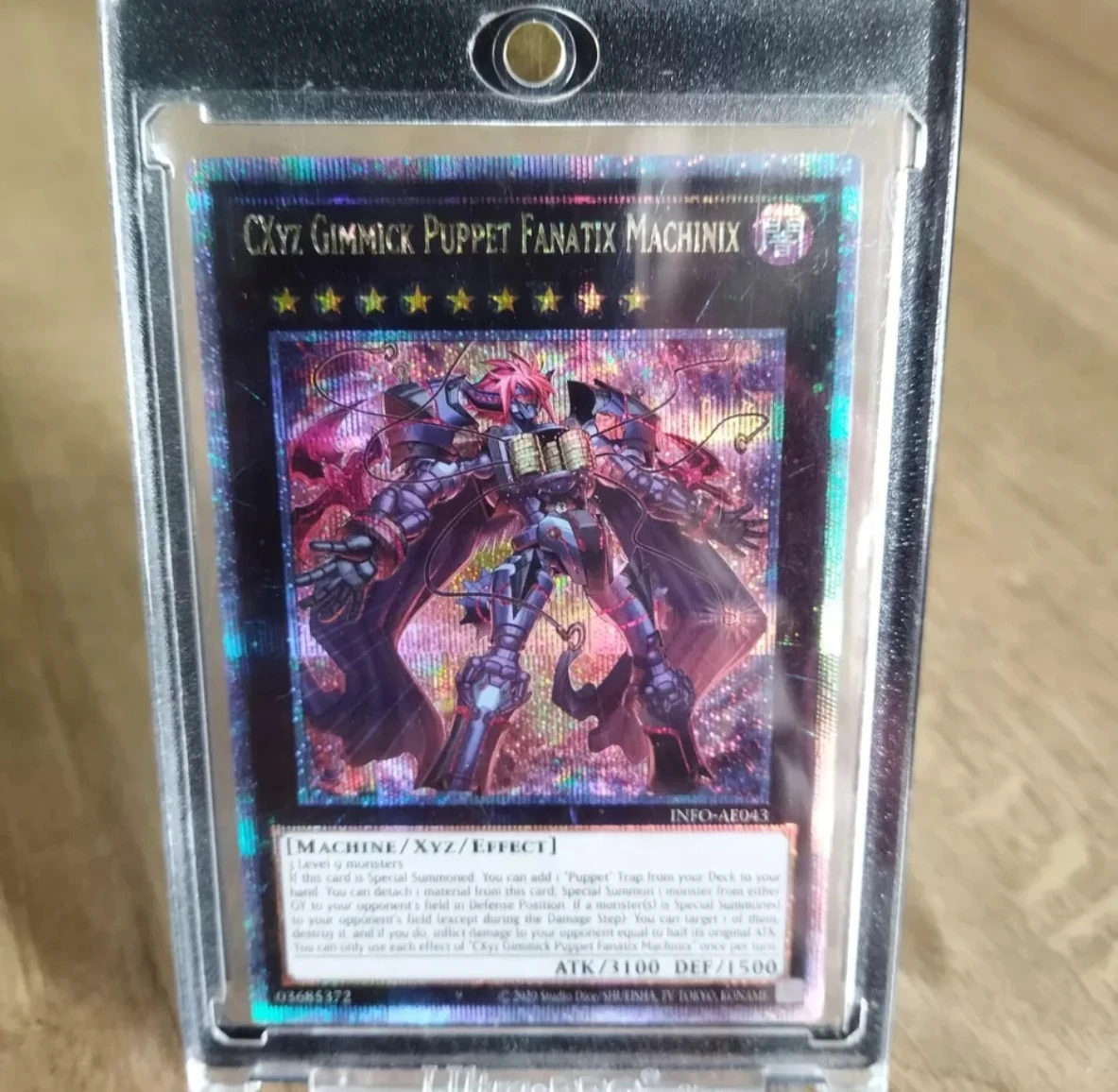 Yugioh KONAMI INFO-AE043 CXyz Gimmick Puppet Fanatix Machinix 25th Quarter Century Secret Asian English Collection Mint Card