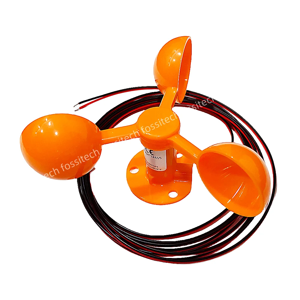 100KM/H Wind Speed Sensor Anemometer Φ14CM DIY Three Cup Type Wind Speed Measurement 0-2V Wind Speed Tester Wind Power Detector