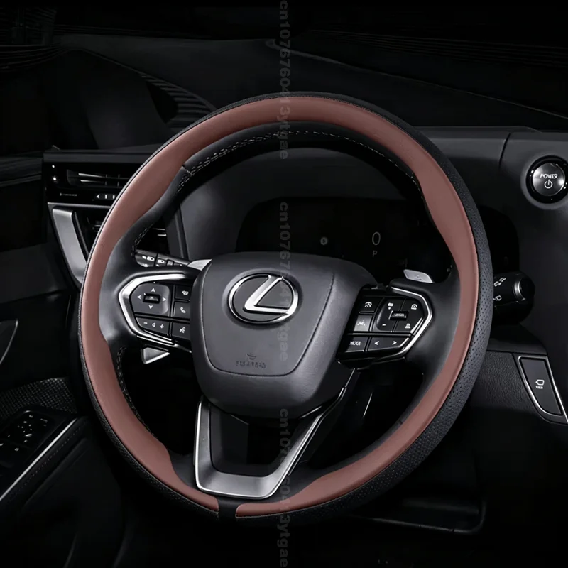 38cm Non-Slip Suede Car Steering Wheel Cover Nappa leather For Lexus F Sport ES200 ES300 RX300 LS500h GS250 GS300 IS300 CT200h