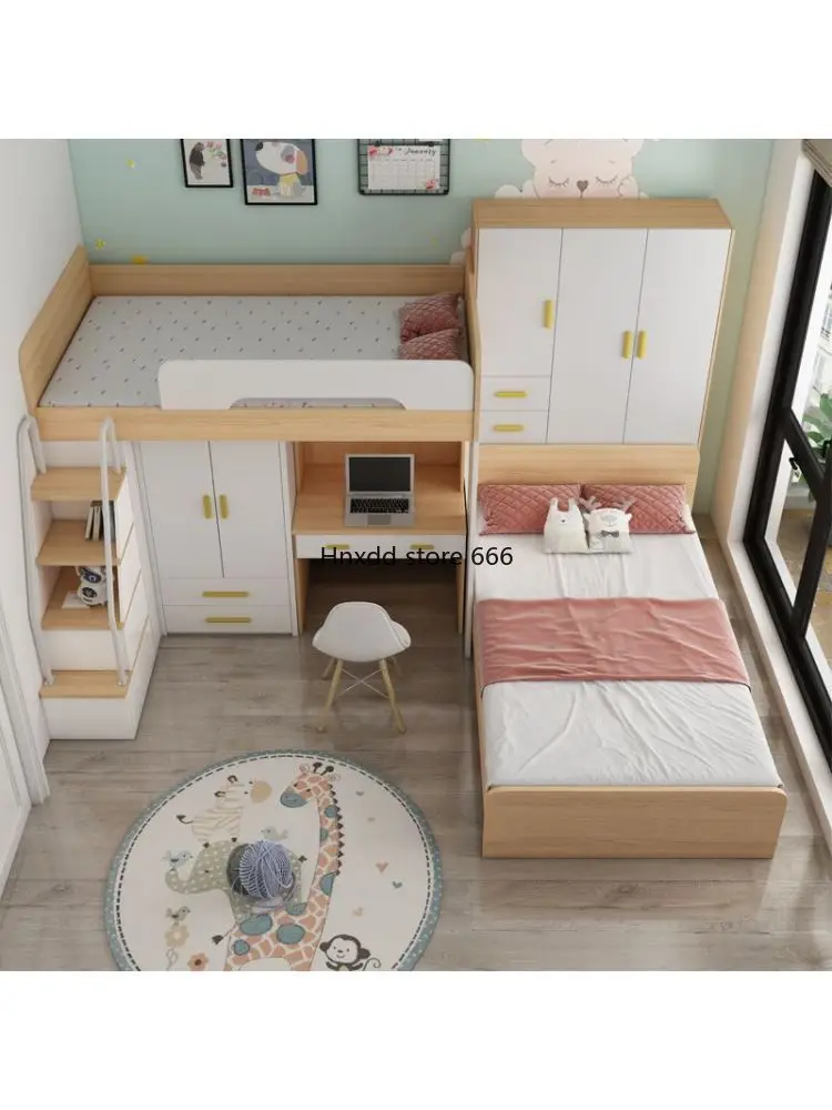 Wardrobe bed double dislocation high and low bed