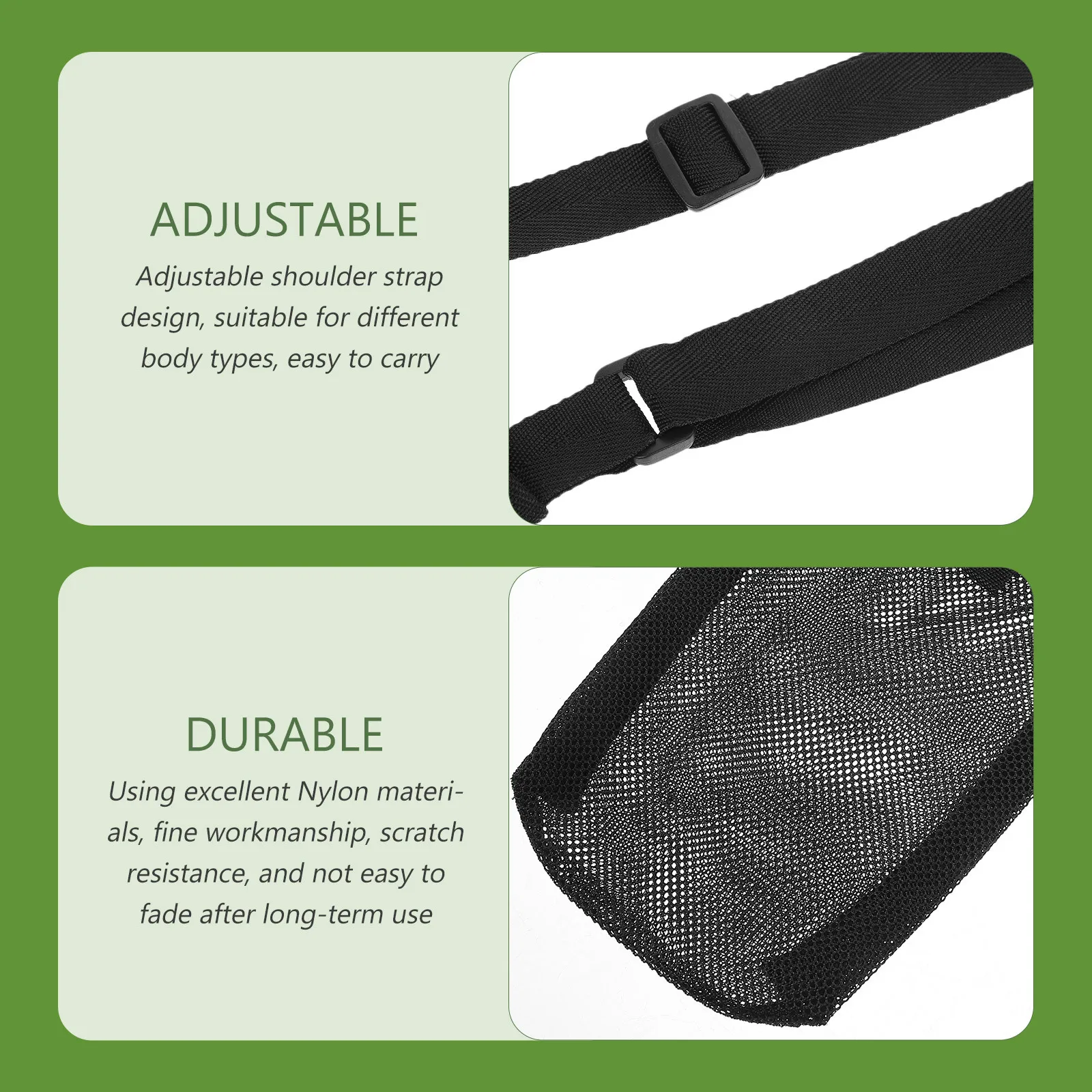 

Water Bottle Bag Lightweight Durable Breathable Mesh Design Outdoor Kettle Holder Practical Portable Nylon Protection Pouch