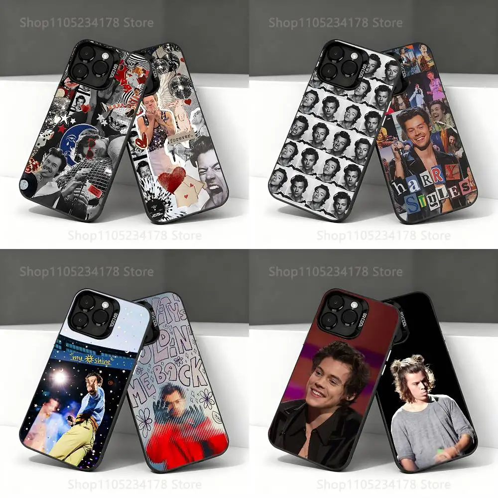 

HaRRy Styles-S Music Black Phone Case Compatible with iPhone 17 16 15 14 13 12 11, Pro, Max, Plus, E, Air, Mini
