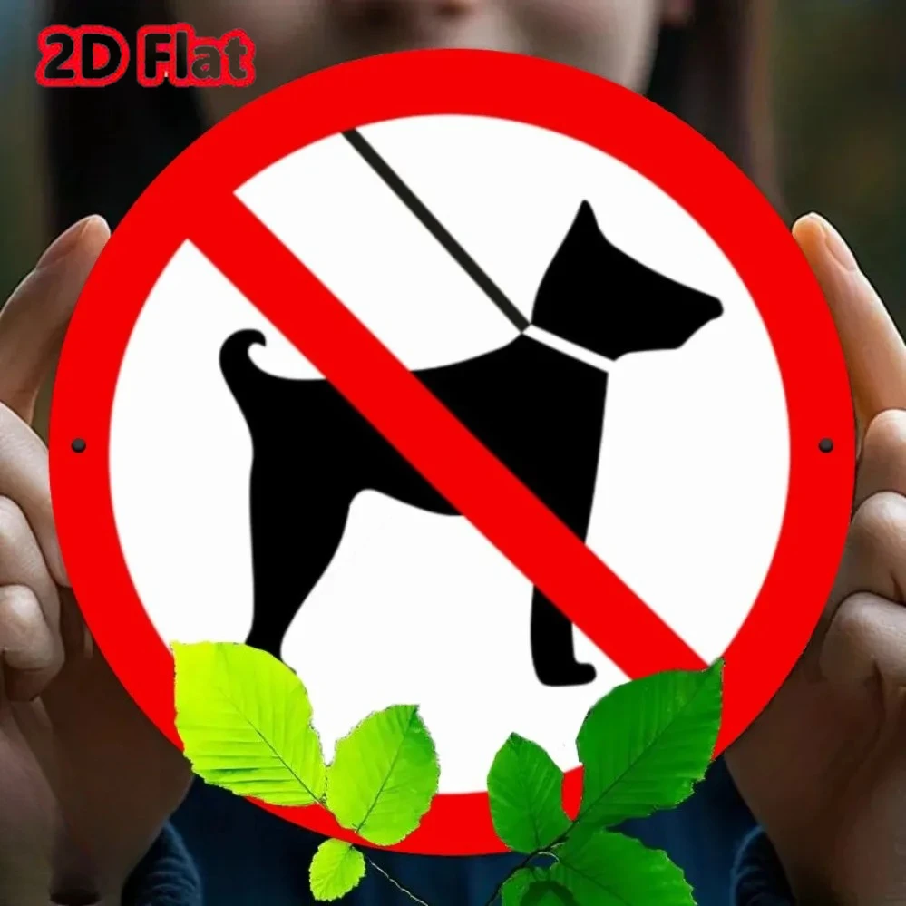 2D Metal Sign, No Dogs Allowed Theme Decoration, Suitable for Door Decoration, Wall Decoration, Home, Room Decoration