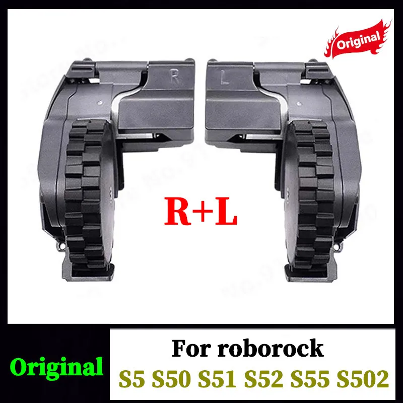 Roda kiri dan kanan asli untuk Roborock S50 S51 S52 S55 komponen pengganti modul perjalanan aksesori Robot penyapu