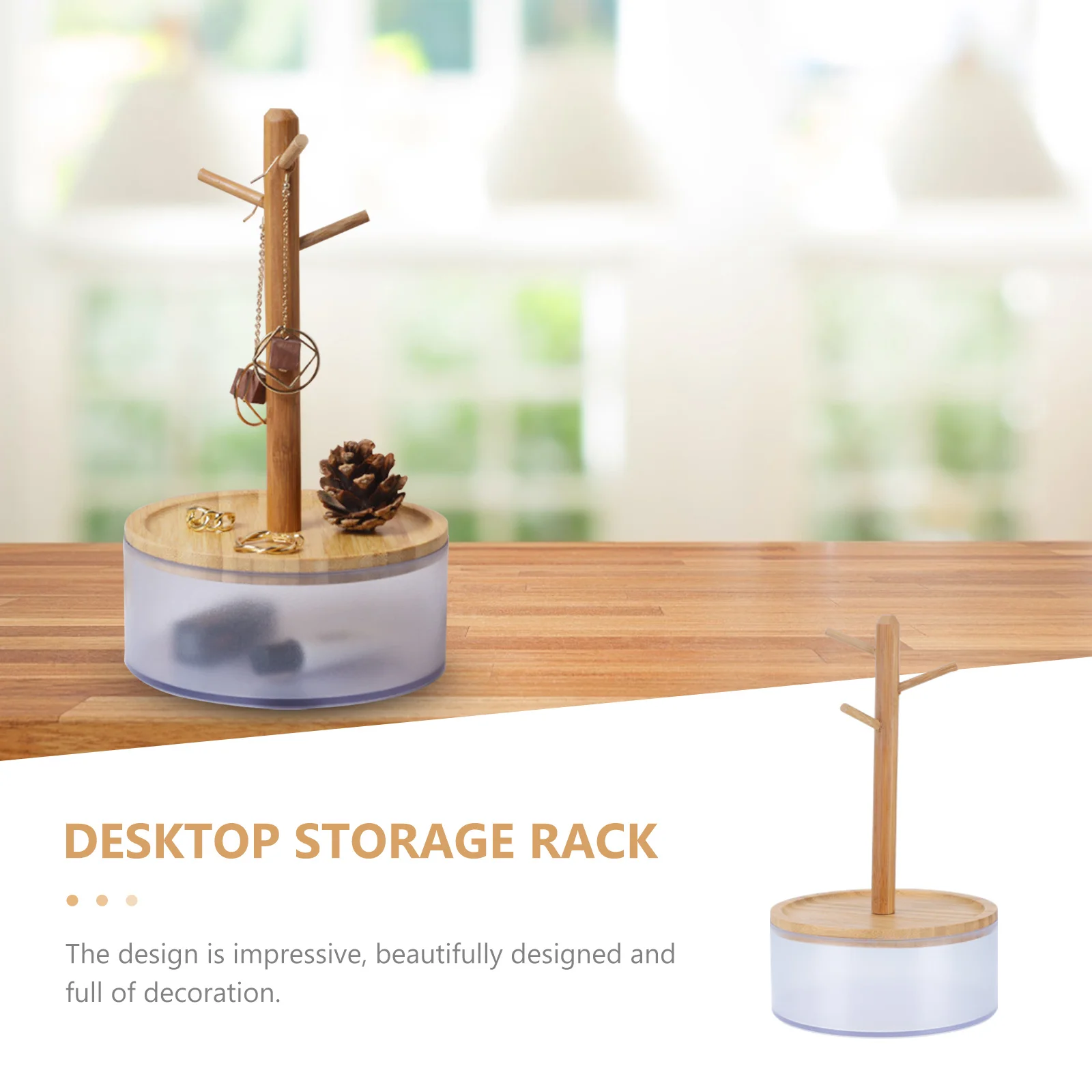 Jewelry Organizer Desktop Storage Rack Necklace Stand Earrings Shelf High Performance Price Ratio Exquisite Shape No Peculiar