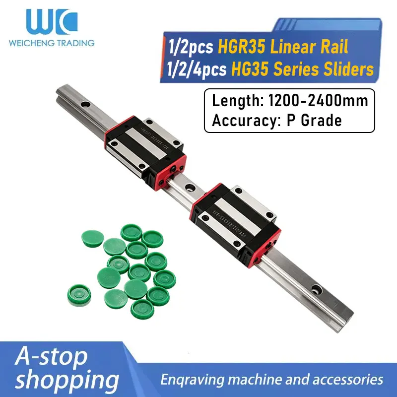 1/2PCS HGR35 Precision Linear Rail Kit HGH35CA HGW35CC HGH35HA HGW35HC 1200-2400MM Industrial CNC Slide Bearing Parts