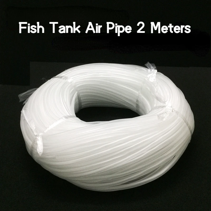 2m Transparent Soft Increase Oxygen Hose Air Water Pipe for Fish Tank Jar Aquarium Air Pump Oxygen Pump Tube Aquarium Accessory