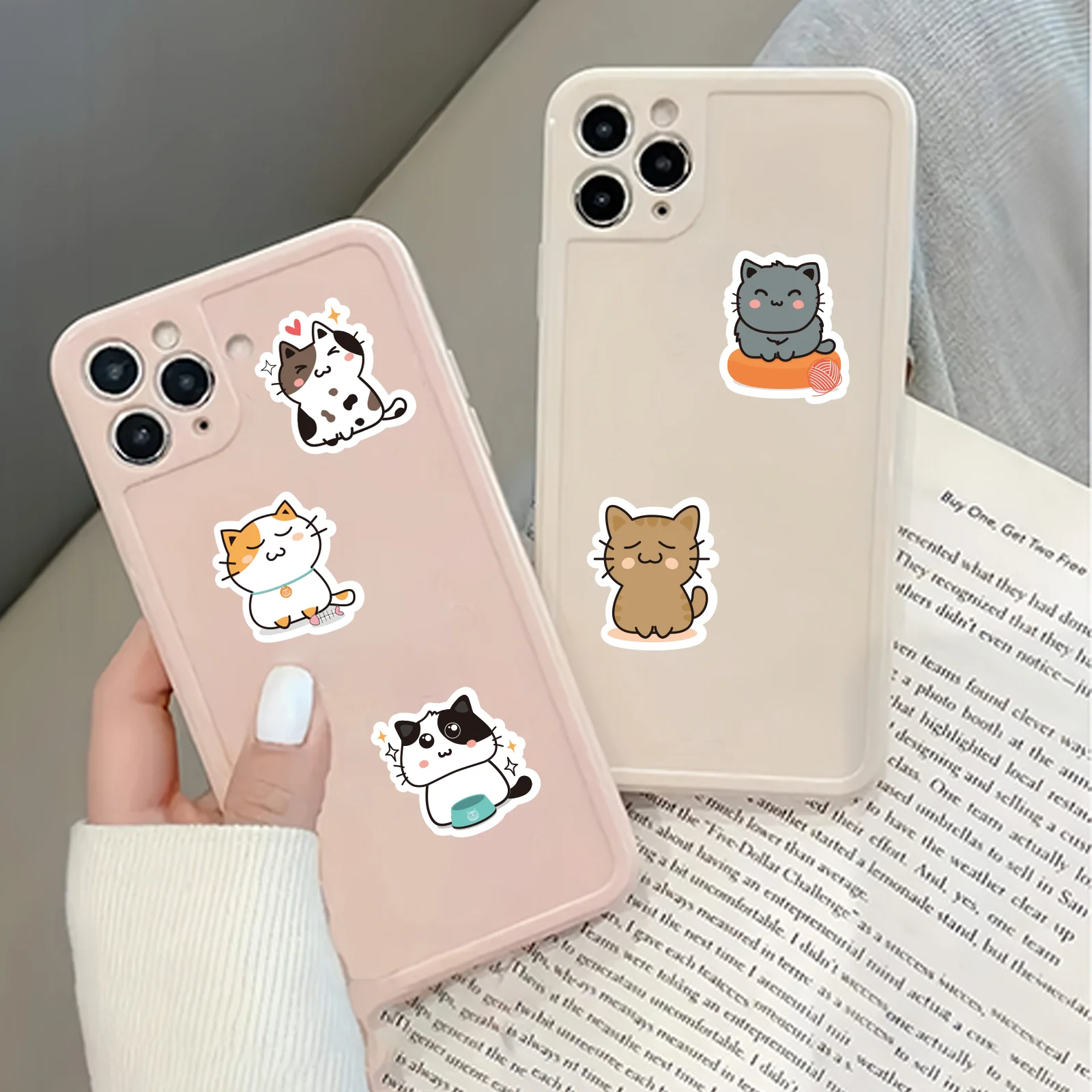 30PCS Panda, Kitten, Mushroom Head, Cute Theme Stickers Decorated Laptop Water Bottle Skateboard Stationery And Toys DIY Decal