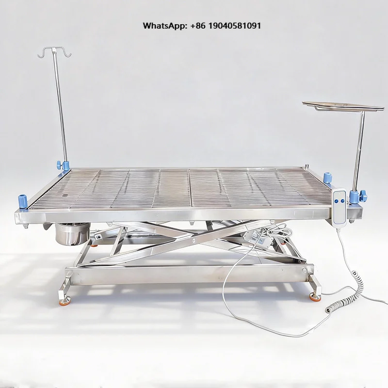 Stainless Steel Animal Operating Table for Cats Silent Electric Lifting Veterinary Therapeutic Equipment for Pet Hospital