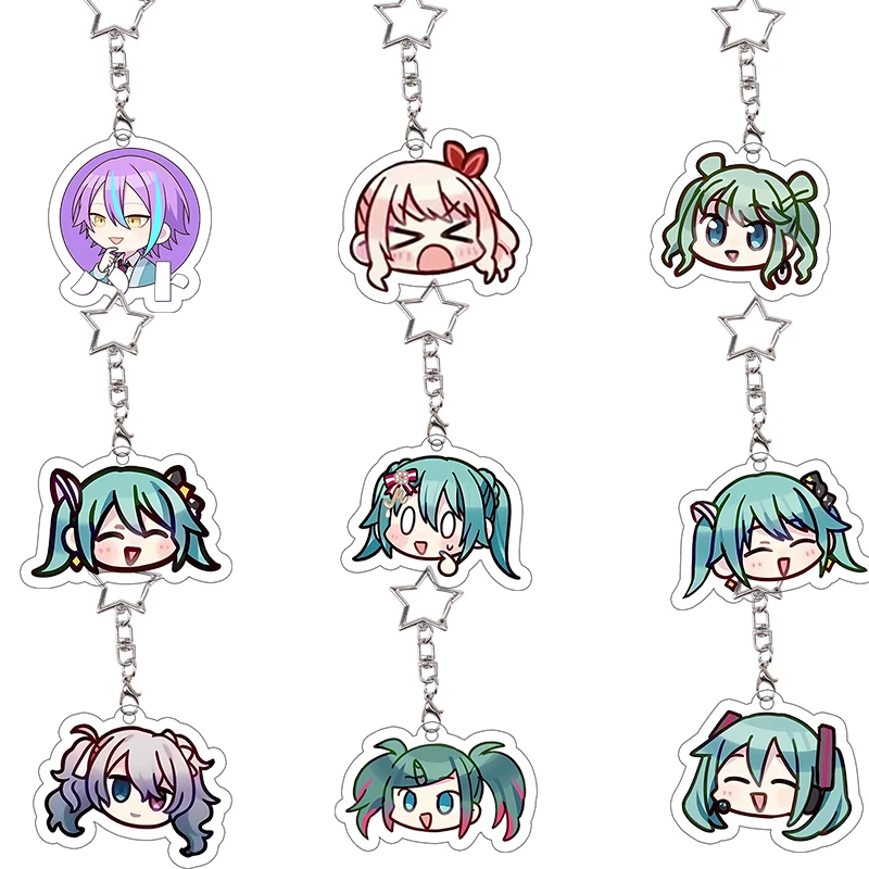 

Project SEKAI Acrylic Keychain Hatsune Miku Cartoon Game Cosplay Props PJSK Anime Cartoon Honami Rui Pendant Birthday Gift