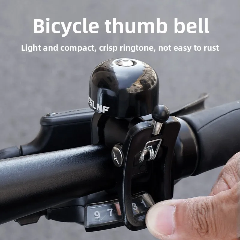ESLNF Fahrrad Daumen Glocke Horn Lenker Radfahren Anruf Warnung Alarm Sicherheit Fahrrad Legierung Ring Klarer Klang MTB Rennrad Zubehör