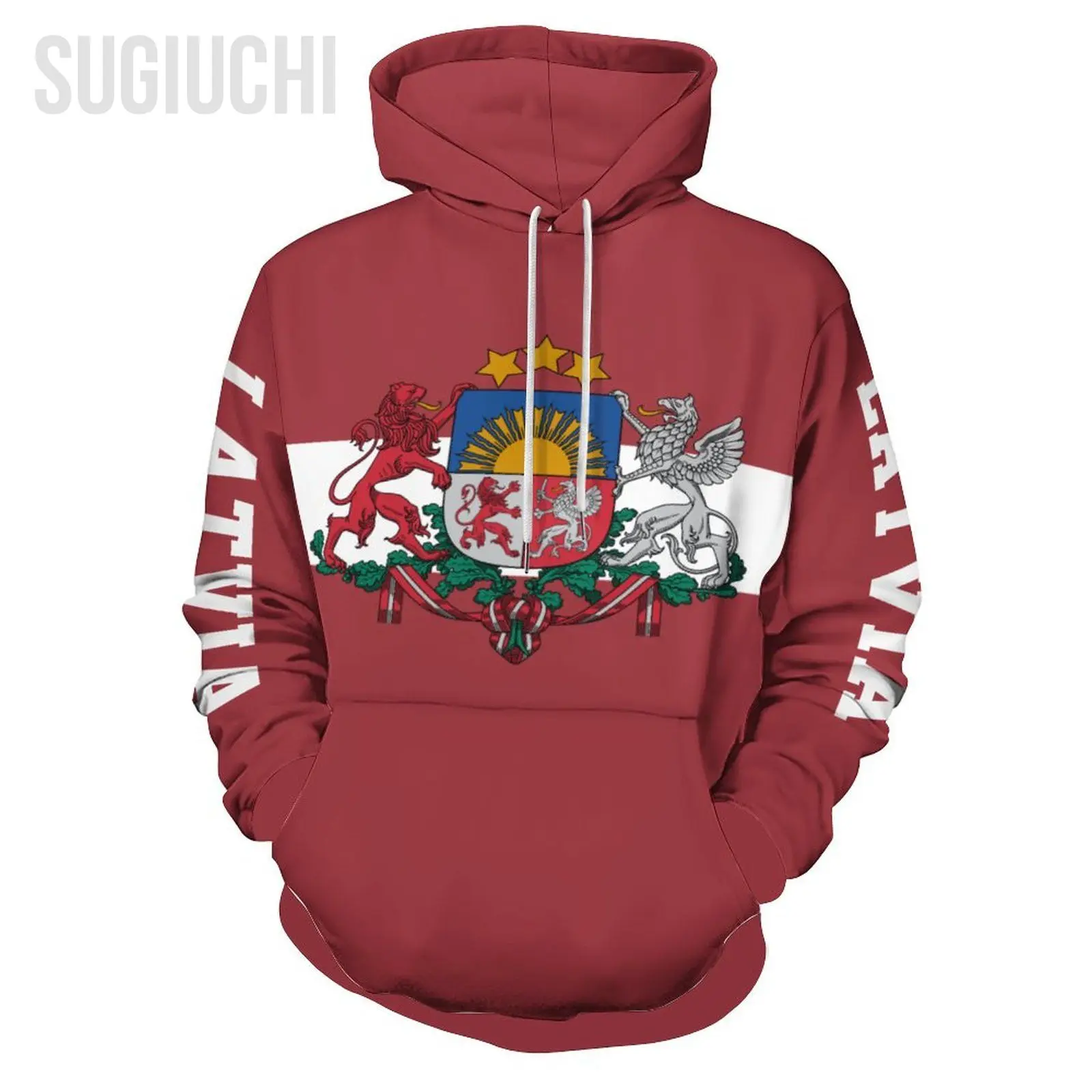 Unisex 3D Hoodie Latvia Flag Men Women Polyester Harajuku Sweatshirt Pullover Hoodies Casual Cool