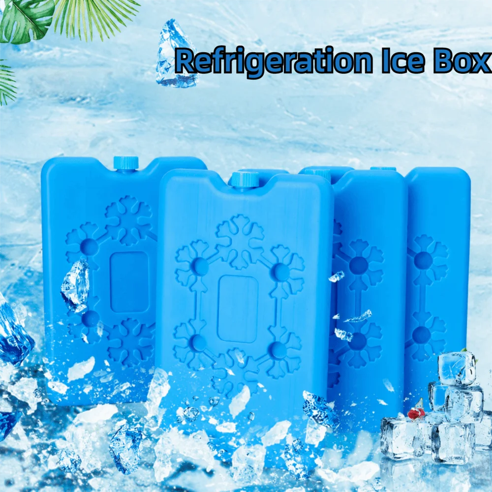 Portable Water Fill Ice Pack Long-lasting Cooling Keep Fresh Air Conditioning Fan Ice Crystal Box Reusable Picnic Cooler Box