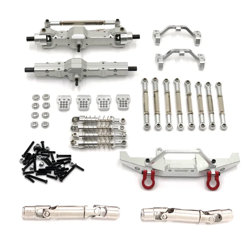 Aggiornamento in metallo tirante ammortizzatore tirante sedile nove pezzi Set per Feiyu FY003-5A WPL C14 C24 1/16 RC ricambi auto