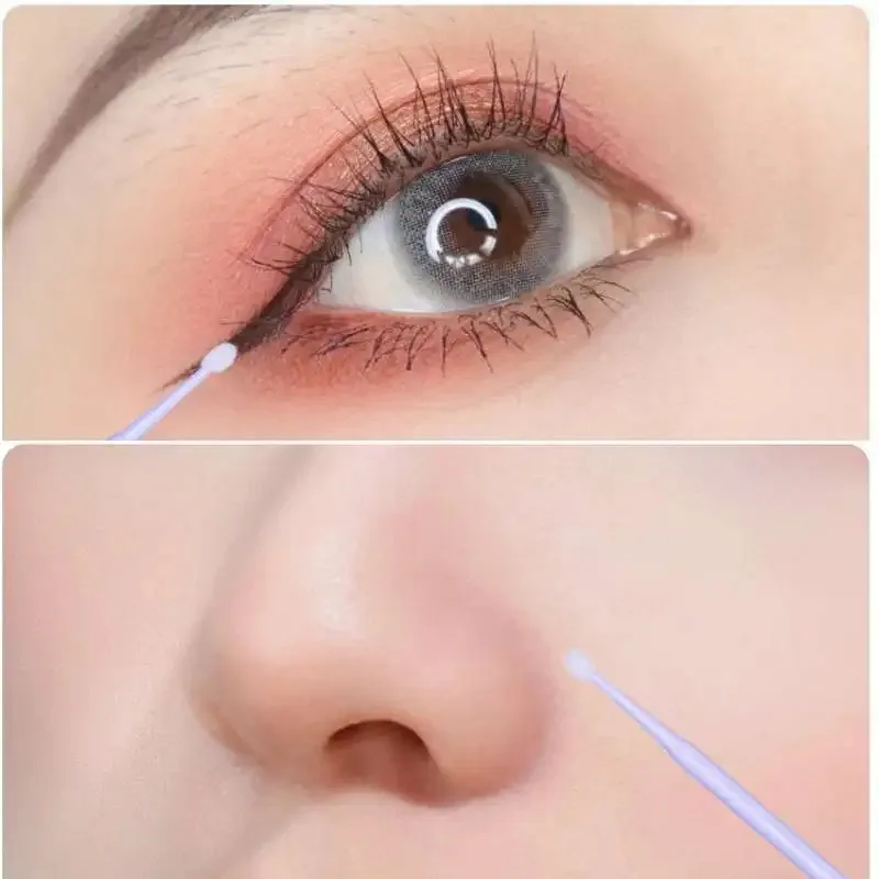 100 Stück/Beutel Mikro-Baumwollstäbchen Einweg-Make-up-Pinsel für Wimpernverlängerung, Augen-Mascara-Pinsel, Eyeliner-Pinsel, Lippenstift-Pinsel