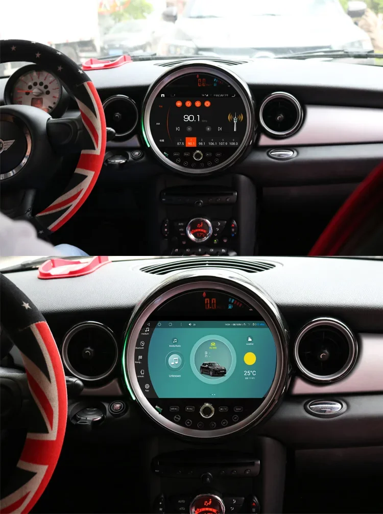 

In stock Kanor 9" Android 13 Qualcomm 8 Core 6+64GB Car Multimedia Player with Carplay WIFI GPS for Mini 2007-2010