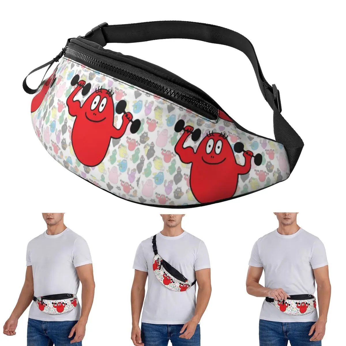 

Поясная сумка через плечо Barba Red Boy Les Barbapapa Family Мужчины Женщины Поясная сумка для путешествий Бег Сумка для телефона с деньгами