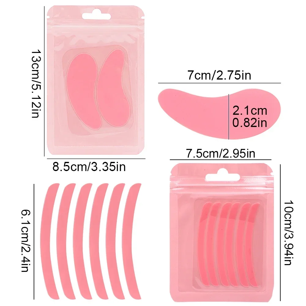 Reusable Eyelash Hydrogel Patches Under Eye Pads Silicone Stripe Lash Lift Curl Pads Lashlift Rods Eyelash Extension Makeup Tool