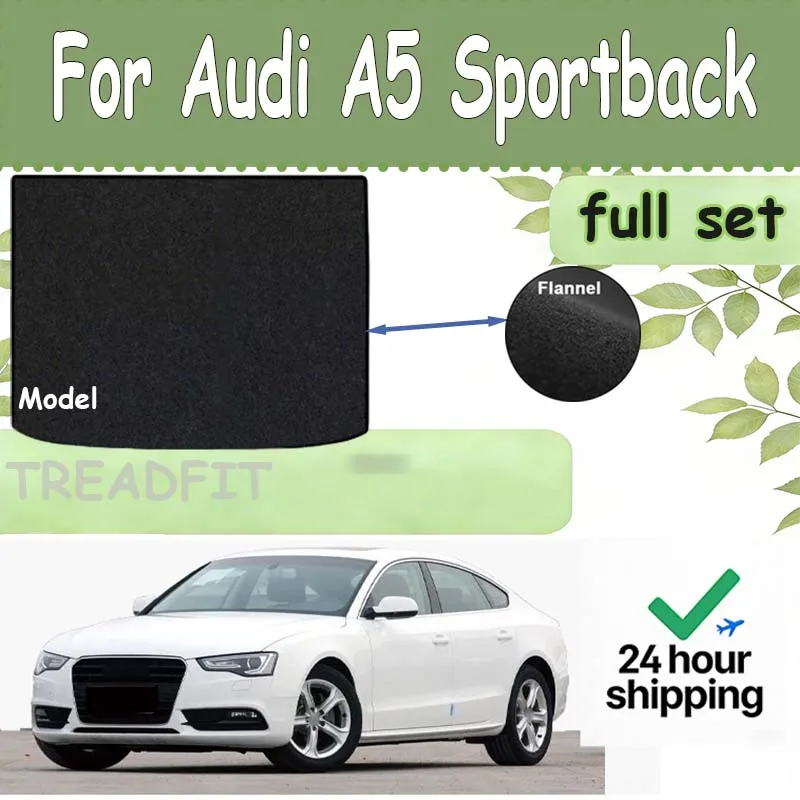 

PRIMEMAT Rear Trunk Mat For Audi A5 Sportback 2010-2016 Luggage Pads Auto Accessorie black