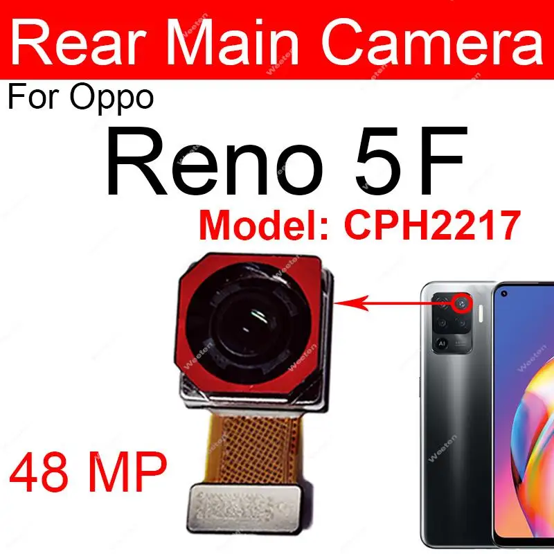 For Oppo Reno 5 Lite Reno 5 F Front Rear Main Camera Flex Cable Primary Back Selfie Front Facing Camera Flex Cable Parts