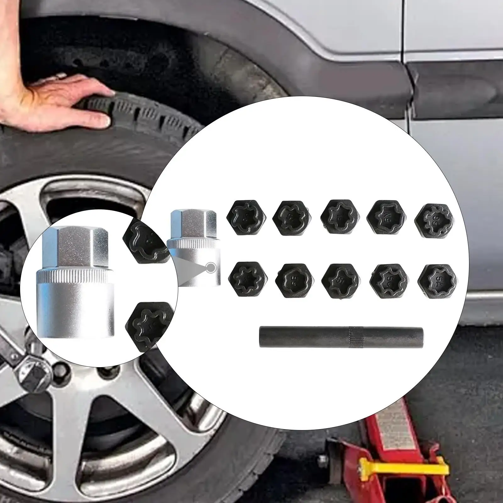 

Wheel Locking Nut Key Kit Anti Theft for Mercedes-benz M-class B-class