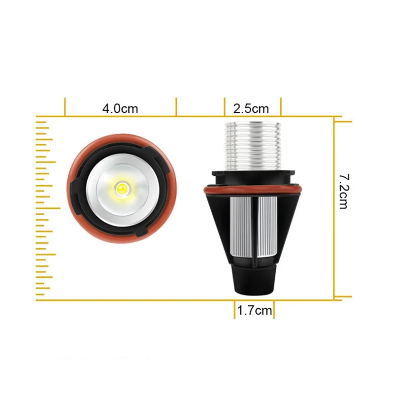 N38R_EL para BMW Angel Eyes 5W E39 E60 luces de circulación diurna luz blanca