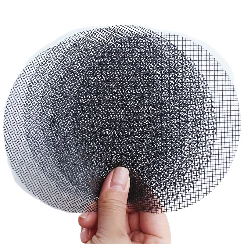 50pcs Round Drainage Mesh Pads for Flower Pots - Waterproof, Soil Loss Prevention, Ideal for Bonsai & Gardening
