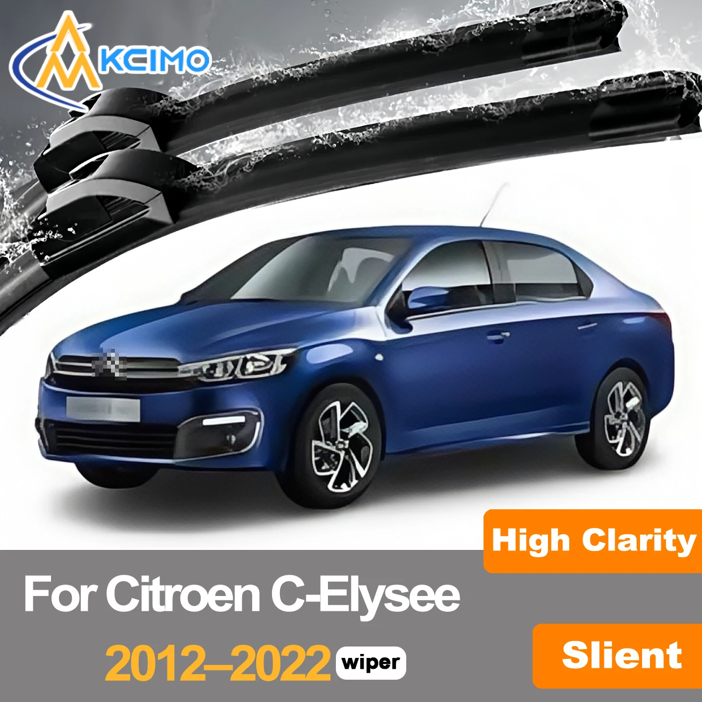 

Front Windshield Wiper Blades For Citroen C-Elysee 2012–2022 Peugeot 301 Replacement Wipers (Pair/Set) Exact Fit Streak-Free