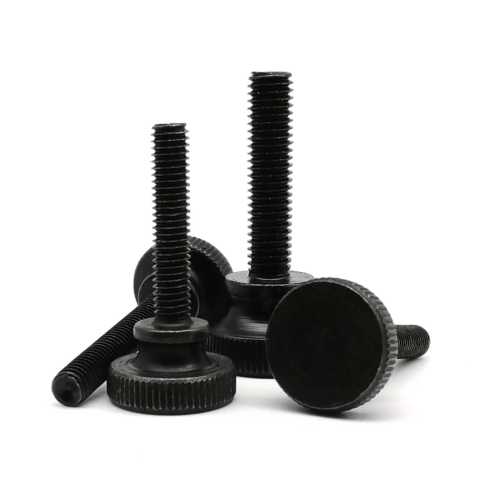 5/2pcs M3 M4 M5 M6 M8 DIN464 GB834 Black Knurl High Step Head Hand Tighten Thumb Screw Bolt Curtain Wall Glass Adjust Thumbscrew