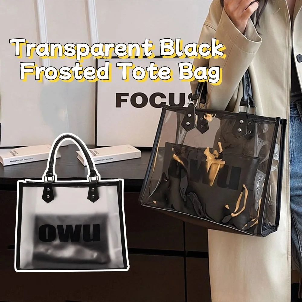 

Large Capacity Transparent Jelly Bag With Inner Pouch PU Leather Clear PVC Handbag Waterproof Fashion PVC Composite Tote Bags