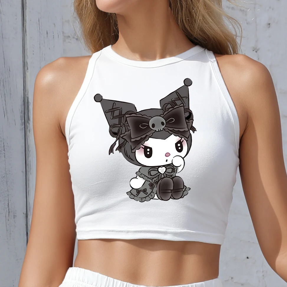 

KUROMI summer off shoulder crop top women clothes Y2K TOPS party wear shoujo