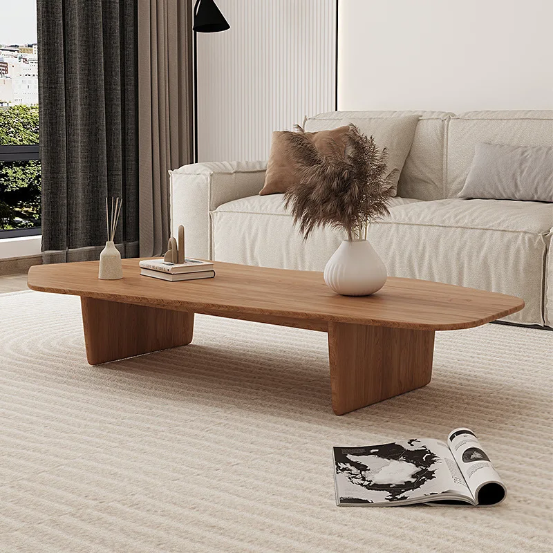 

Japanese ash wood coffee table special-shaped wabi-**** wind small apartment household living room solid wood tea table cherry