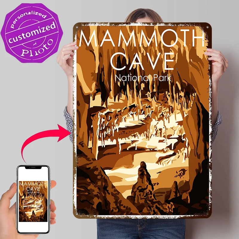 Mammoth Cave Metal Poster Perfect Gift for Fans Lovers Customized Wall Art Metal Sign for Vintage Decoration Gaming Decor Room