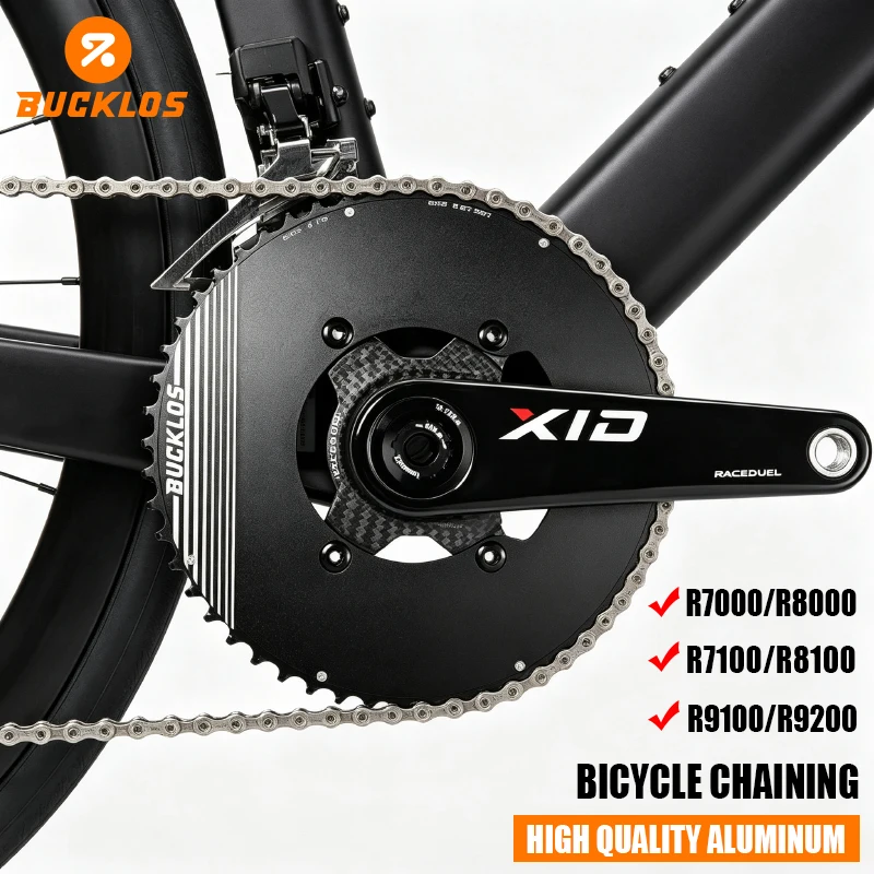 Image of BUCKLOS 50-34T 52-36T 53-39T 54-40T Fahrradkettenblatt aus Aluminiumlegierung, 110BCD Fahrradkettenrad für R7000/R8000/R9100