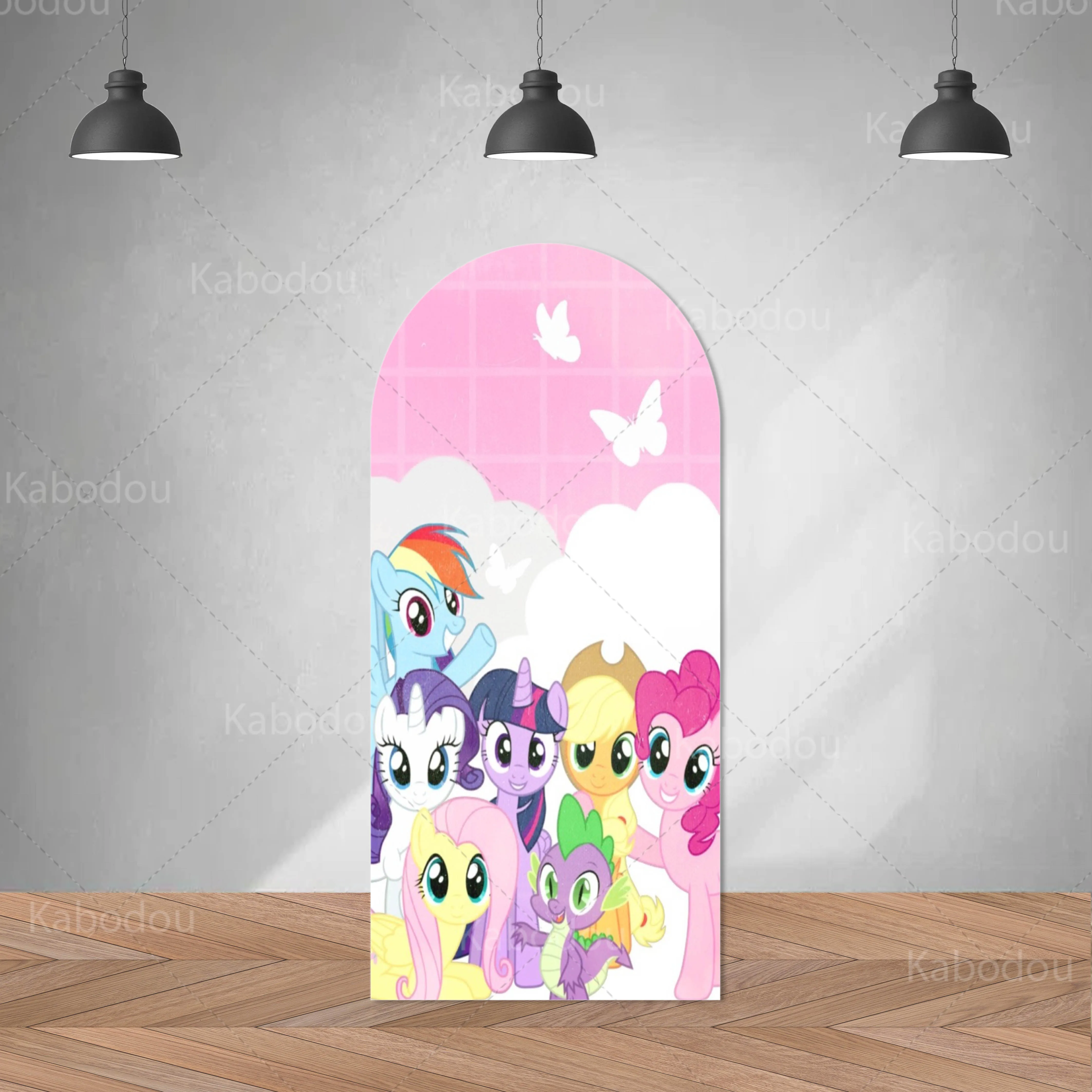 Fondo de My Little Ponys, cubierta de arco para fiesta de cumpleaños de niños, decoración de caballos de dibujos animados, fondos de Baby Shower para cabina de fotografía