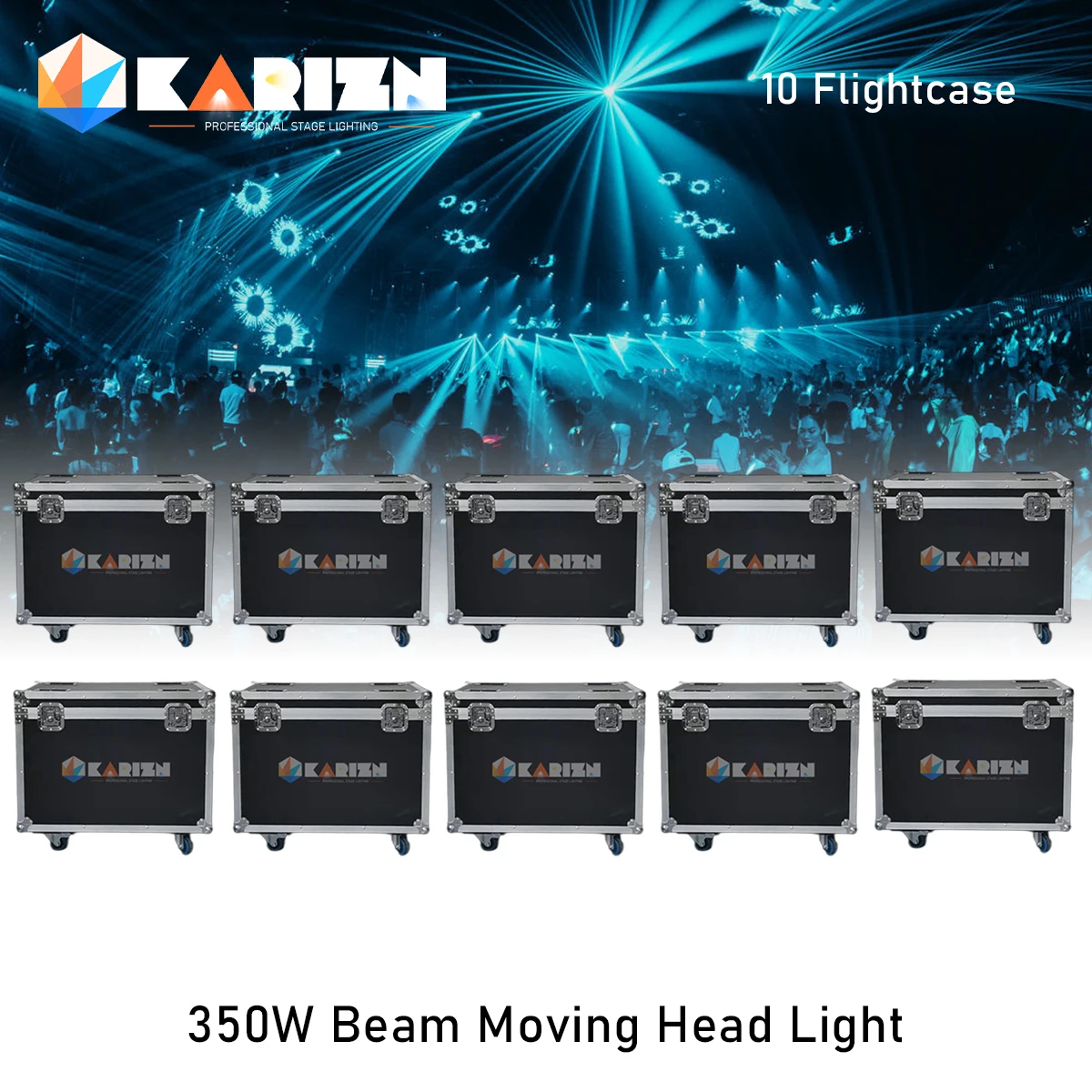 

0 Tax 10Pcs Flight Case For Sharpy Beam 350W 17r Moving Head Light Beam 17r Bulb Moving Head Lights Beam Spot Wash Stage Lights