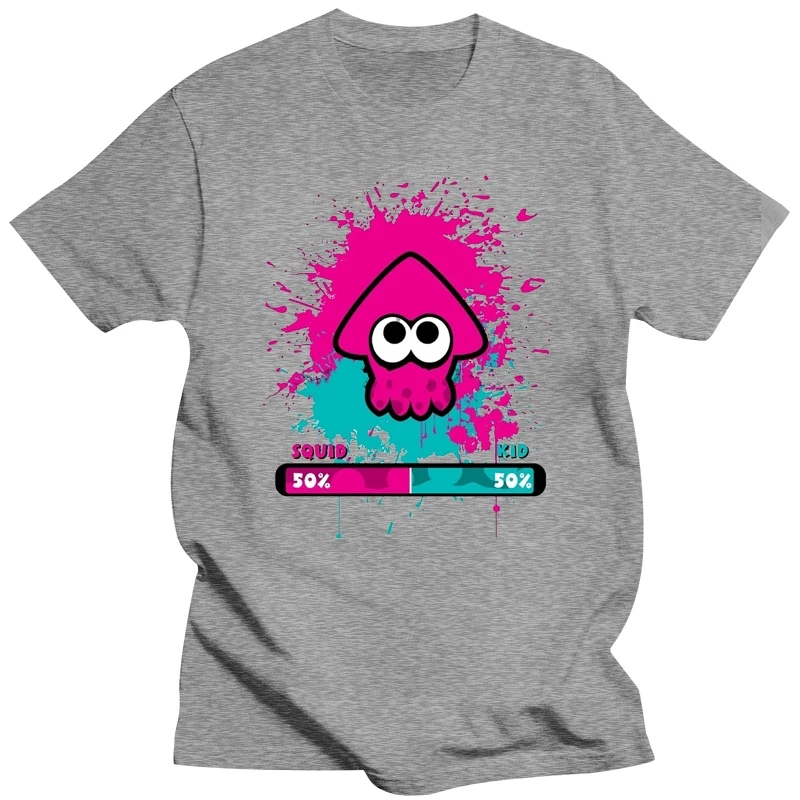 Casual Boy Kid or Squid Splatoon T Shirt Classic Game Man Natural Cotton T-shirt