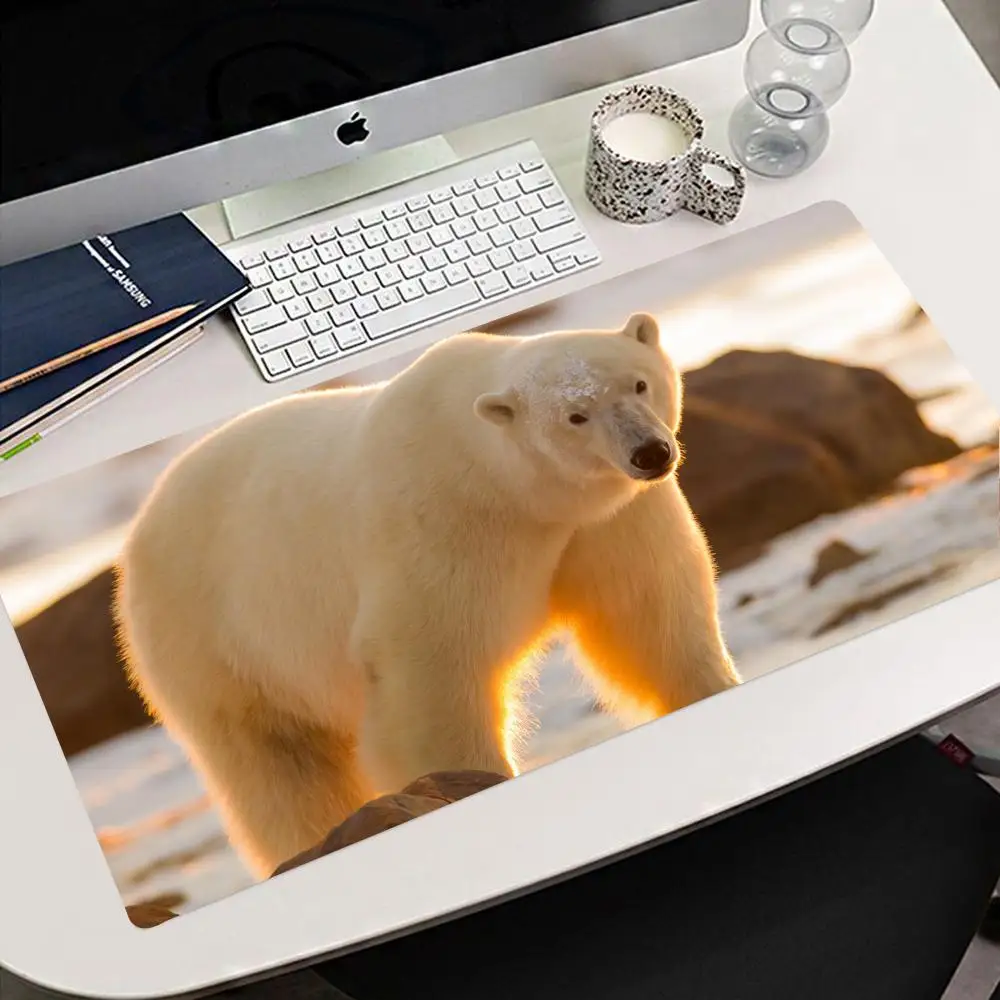 polar bear Mouse Pad 900x400mm HD Print Durable Rubber Mousepad PC Computer Gaming Lock Edge Mousepad keyboard XXL Non-slip Mat