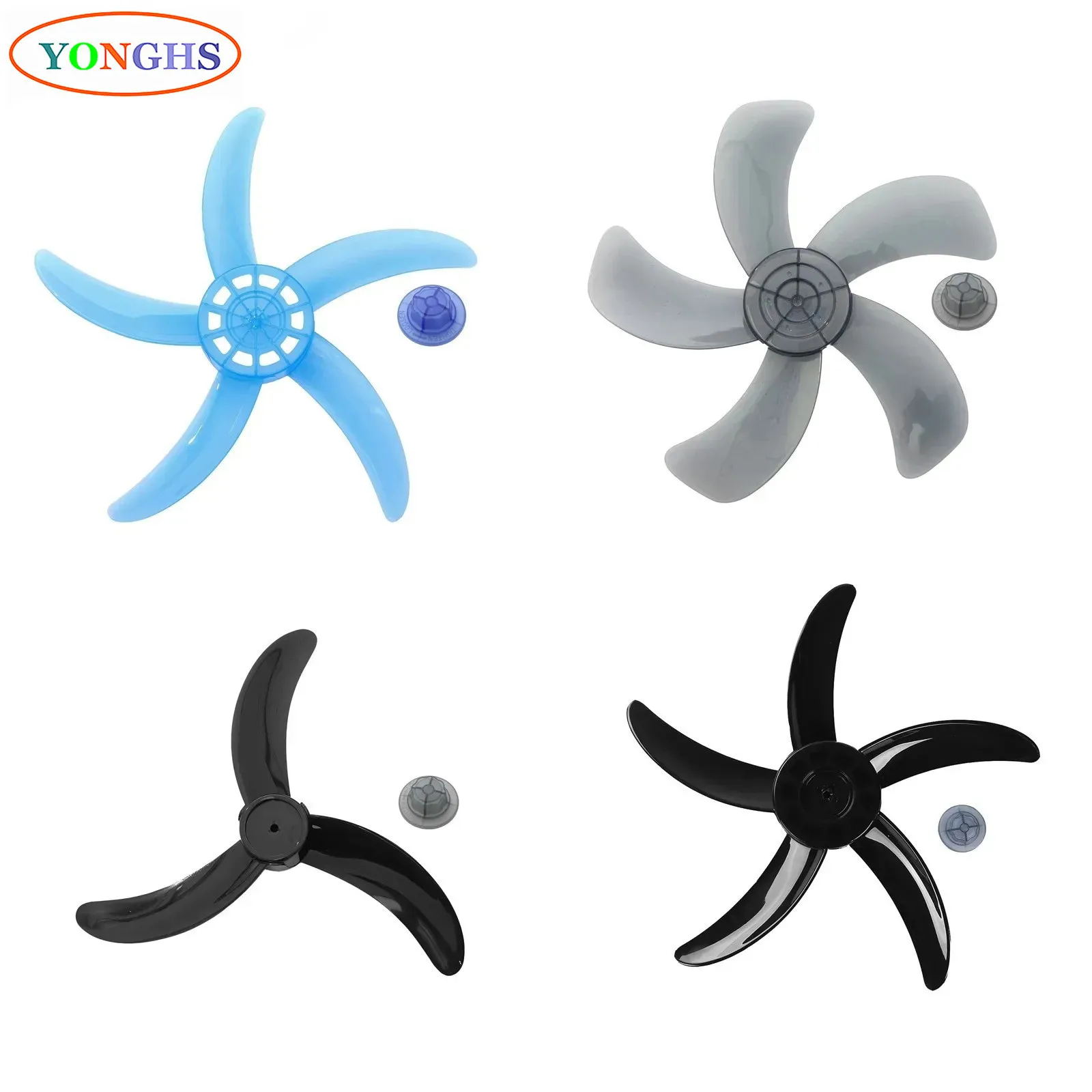 

Universal Plastic Fan Blade with Nut Cover Replacements for Household Fans Standing Fans